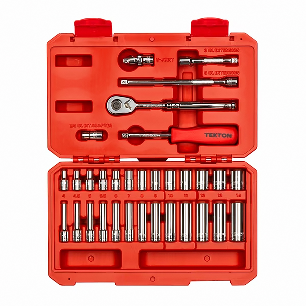 Tekton 1/4 Drive 4-14mm Metric Socket Set from Columbia Safety